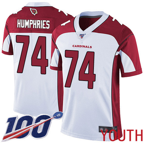 Arizona Cardinals Limited White Youth D.J. Humphries Road Jersey NFL Football #74 100th Season Vapor Untouchable